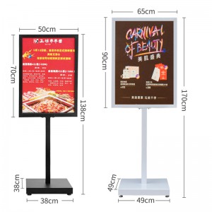 TMJ POP043 Čína dodavatelé vysoce kvalitní venkovní oboustranný plastový plakátový plakát A-Frame Sidewalk Sign Stand